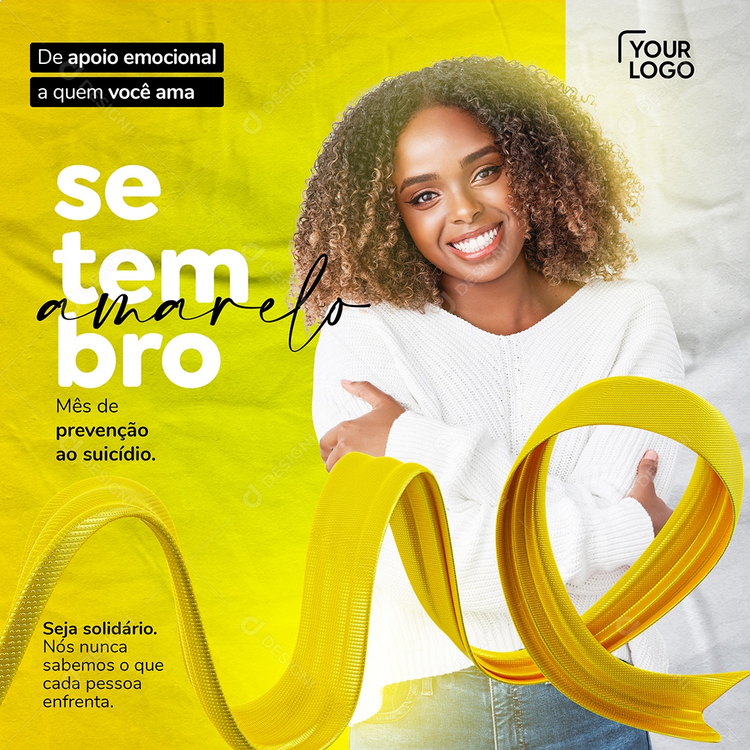 Setembro Amarelo Decida Pela Vida Social Media PSD Editável