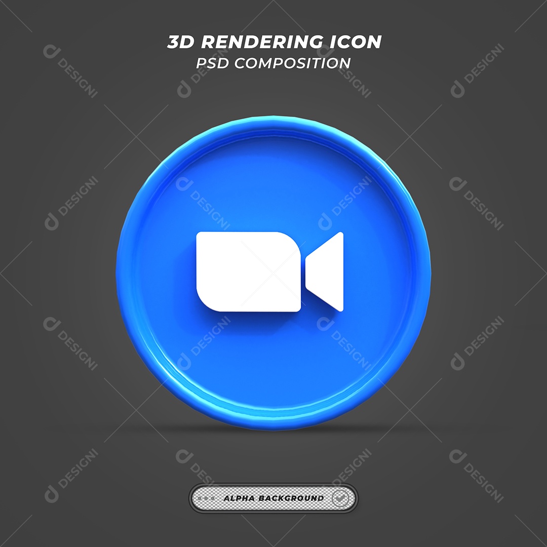 Zoom Ícone 3D Para Composição PSD