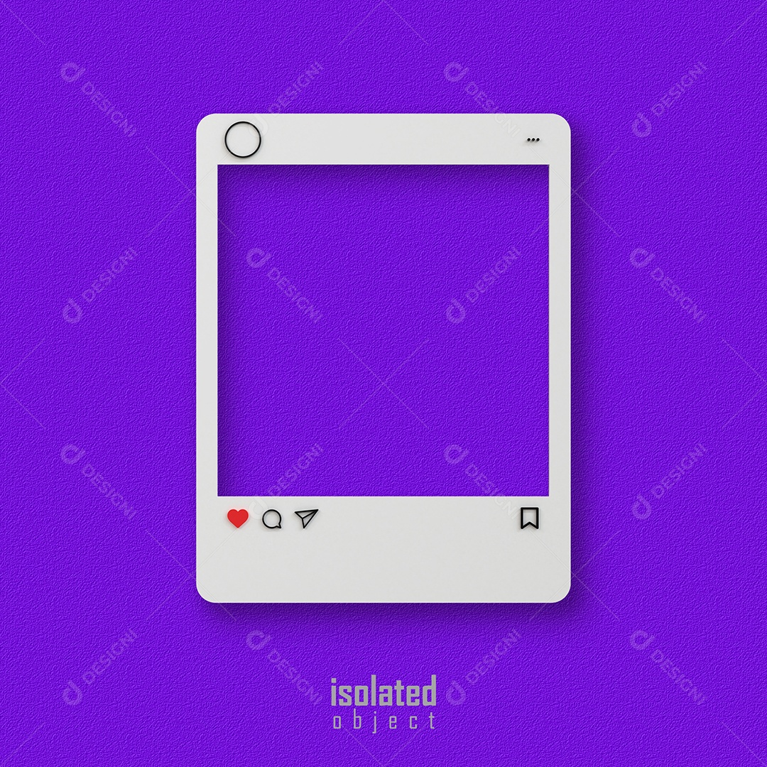 Mockup do Instagram Ilustração 3D PSD