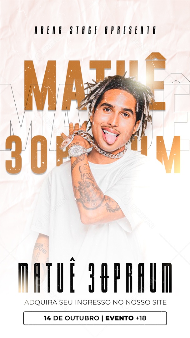 Flyer Motuê 30 Praum Shows Social Media PSD Editável