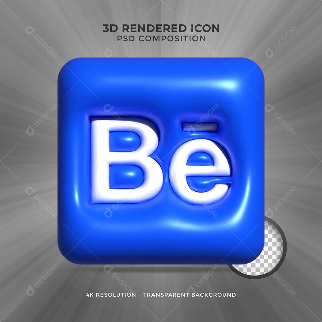 Behance 3D Elemento Para Composição PSD