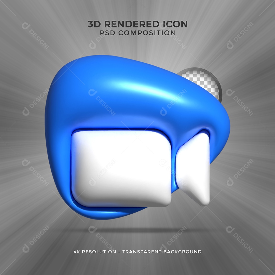 Zoom Elemento 3D Para Composição PSD