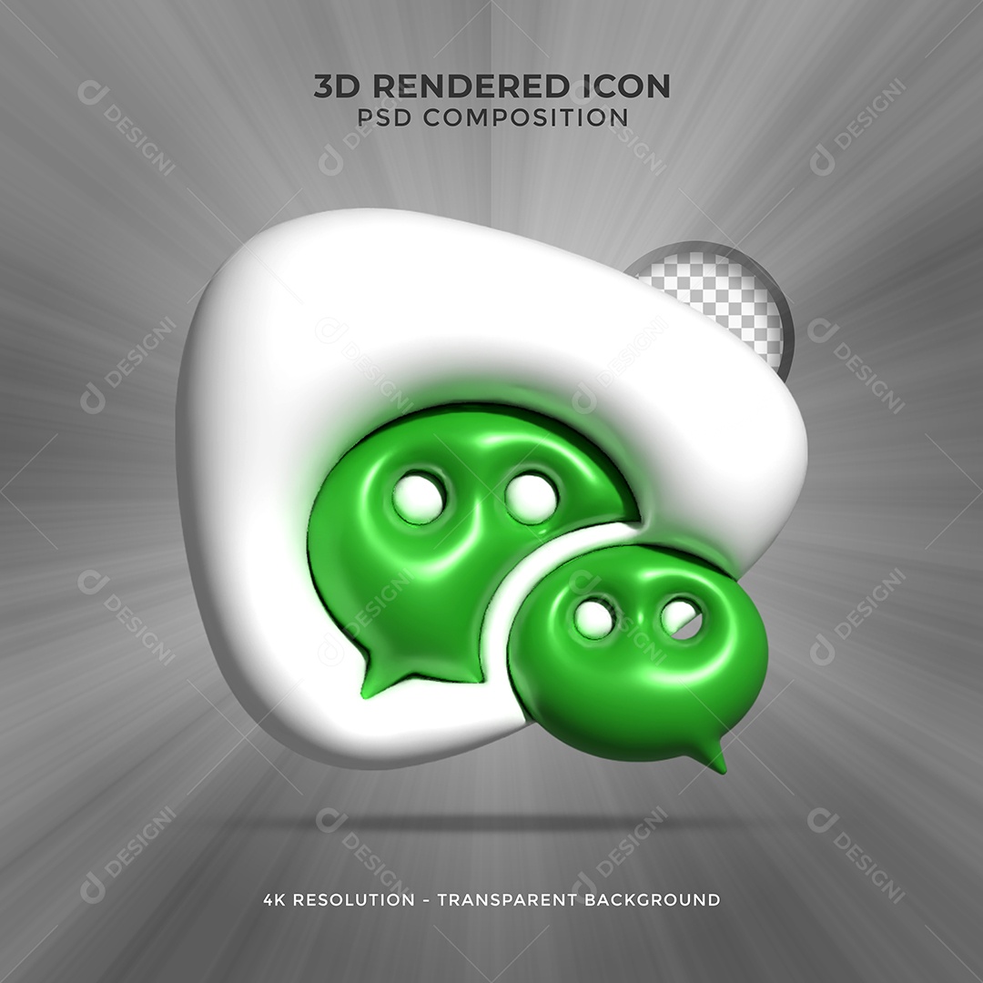 Line Verde Elemento 3D Para Composição PSD