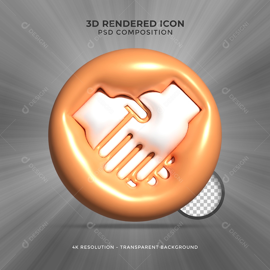 Robô Amizade Elemento 3D para Composição PSD