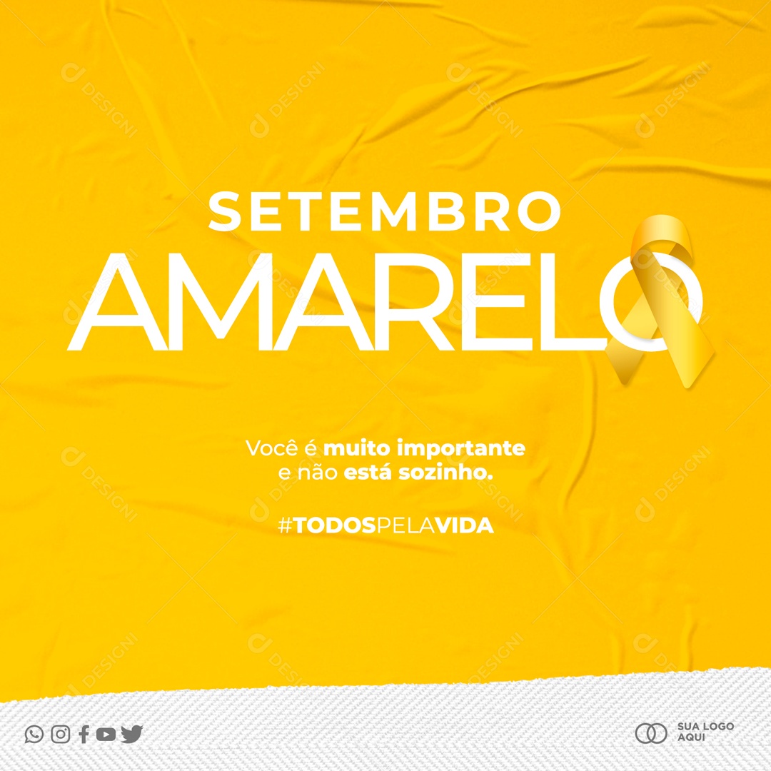 Setembro Amarelo Data Comemorativa Social Media PSD Editável