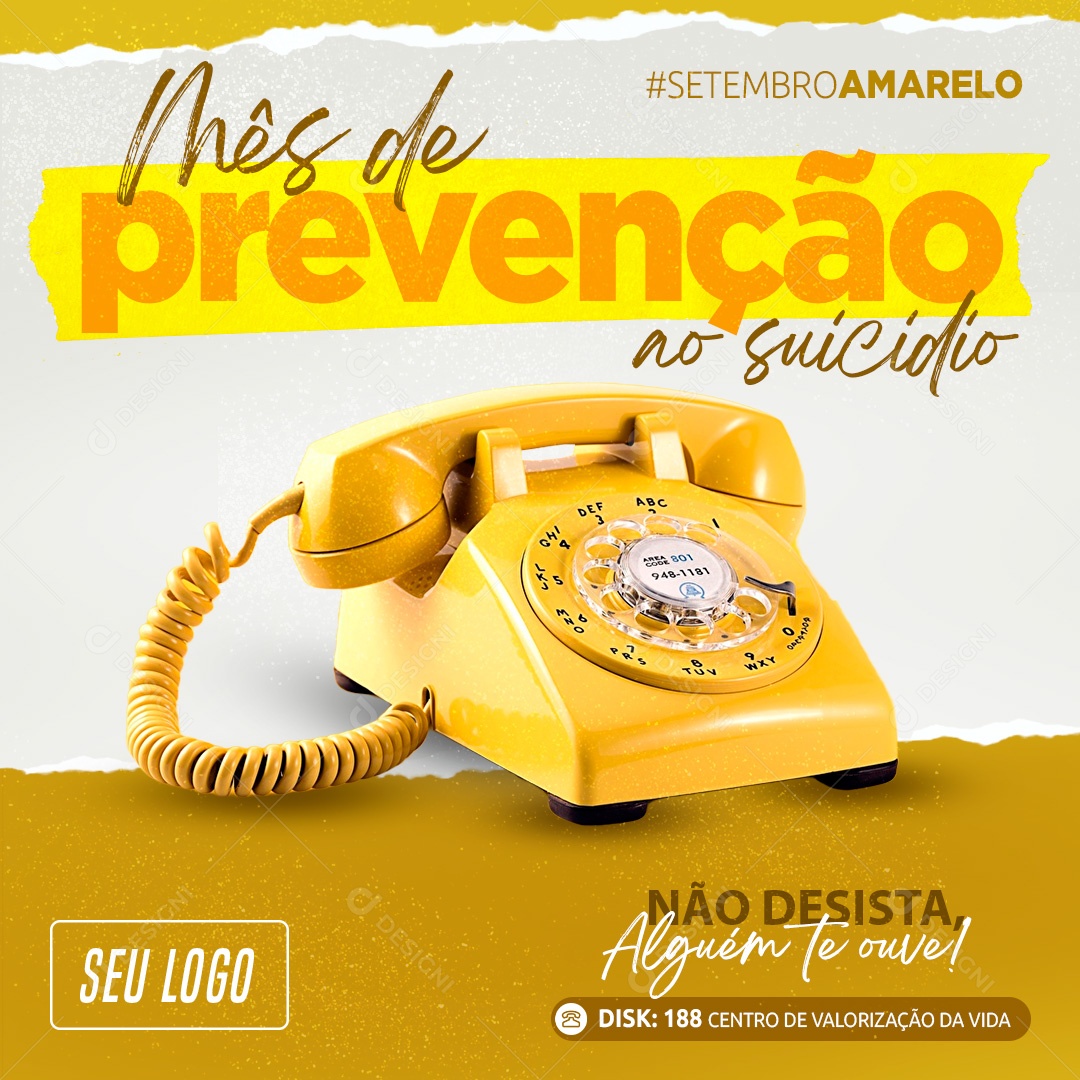 Social Media Setembro Amarelo Mês da Prevenção Ao Suicidio PSD Editável