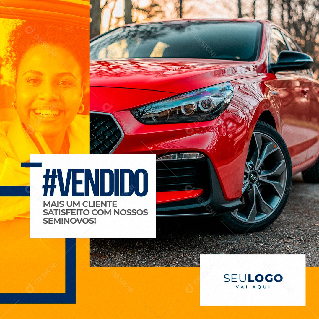 Vendido Mais Um Cliente Satisfeito Concessionaria Social Media PSD Editável