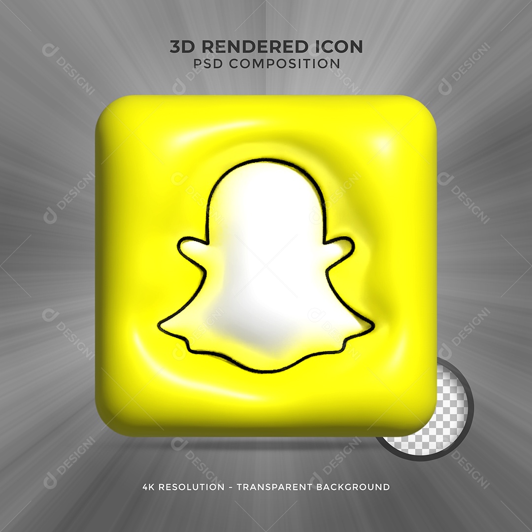 Snapchat Elemento 3D Para Composição PSD