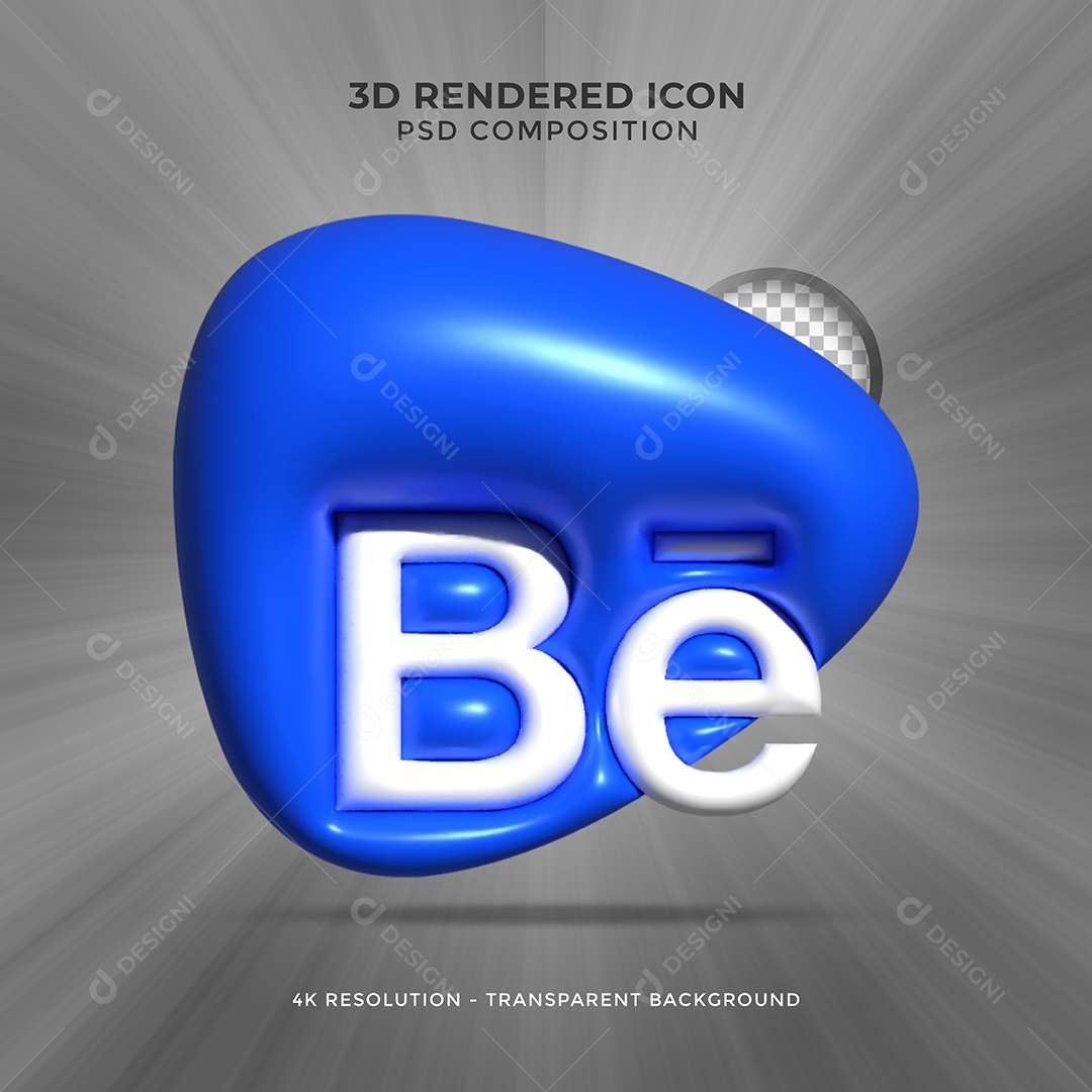 Behance 3D Elemento Para Composição PSD