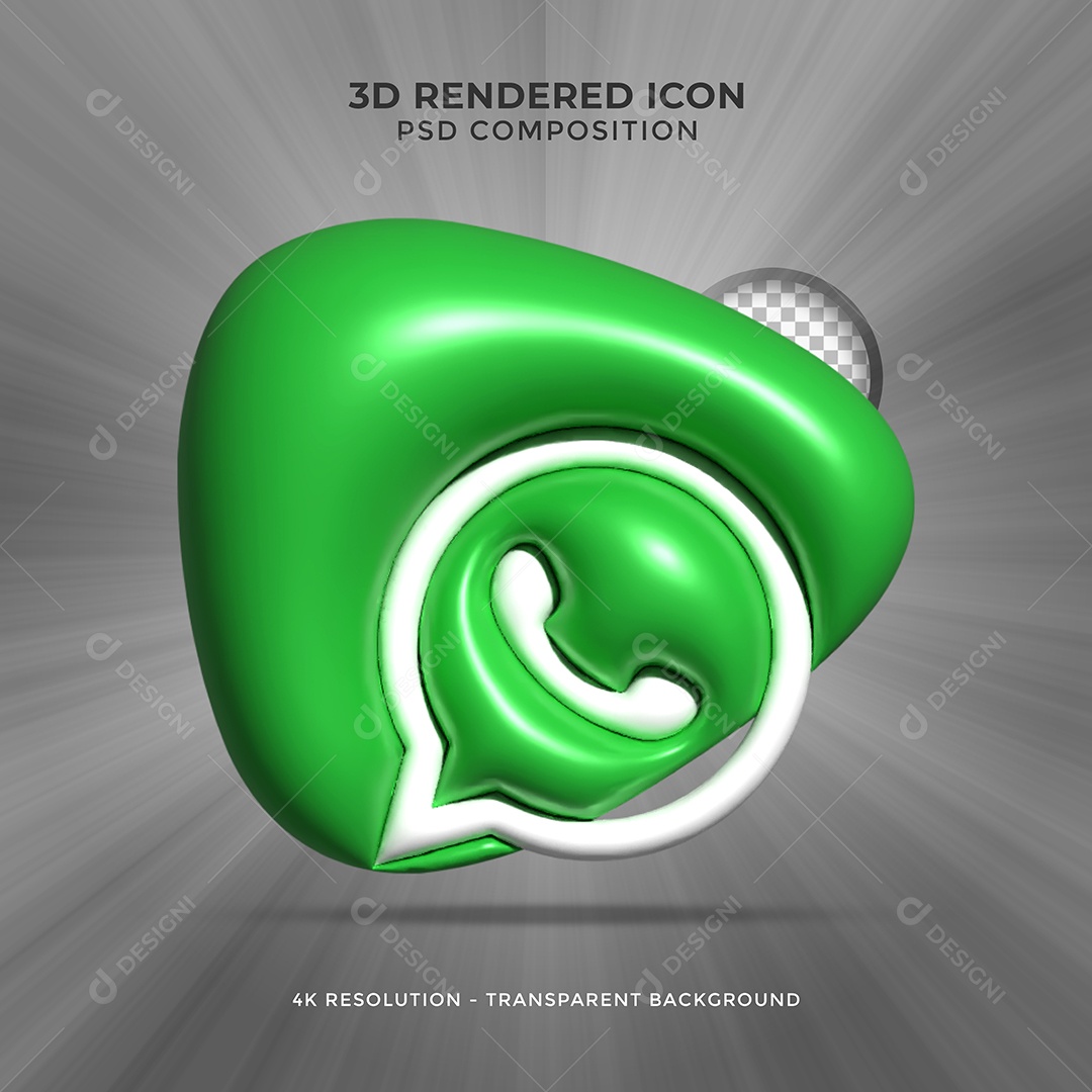 Whatsapp Elemento 3D Para Composição PSD