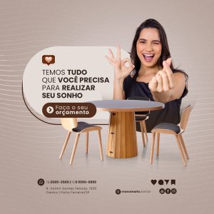 Temos tudo que você precisa para realizar seu Sonho Carpintaria e Marcenaria Social Media PSD Editável