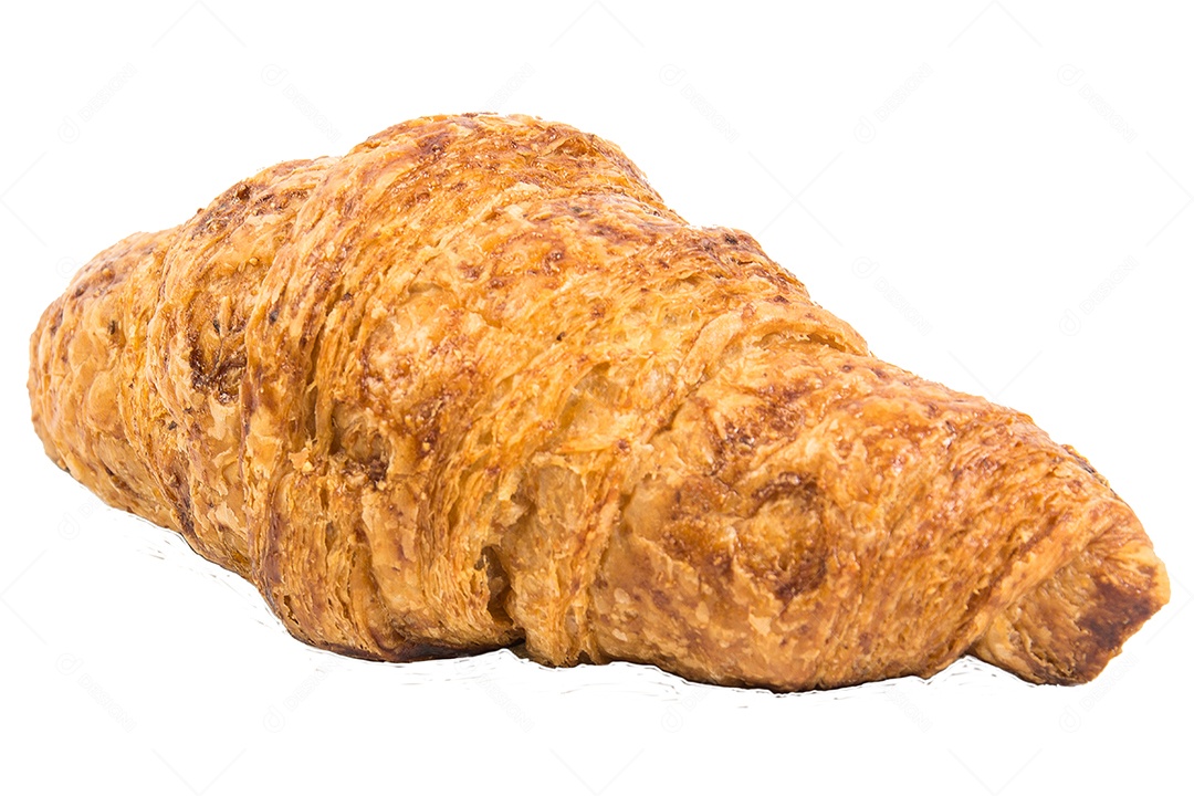 croissants recém-assados ​​em fundo isolado