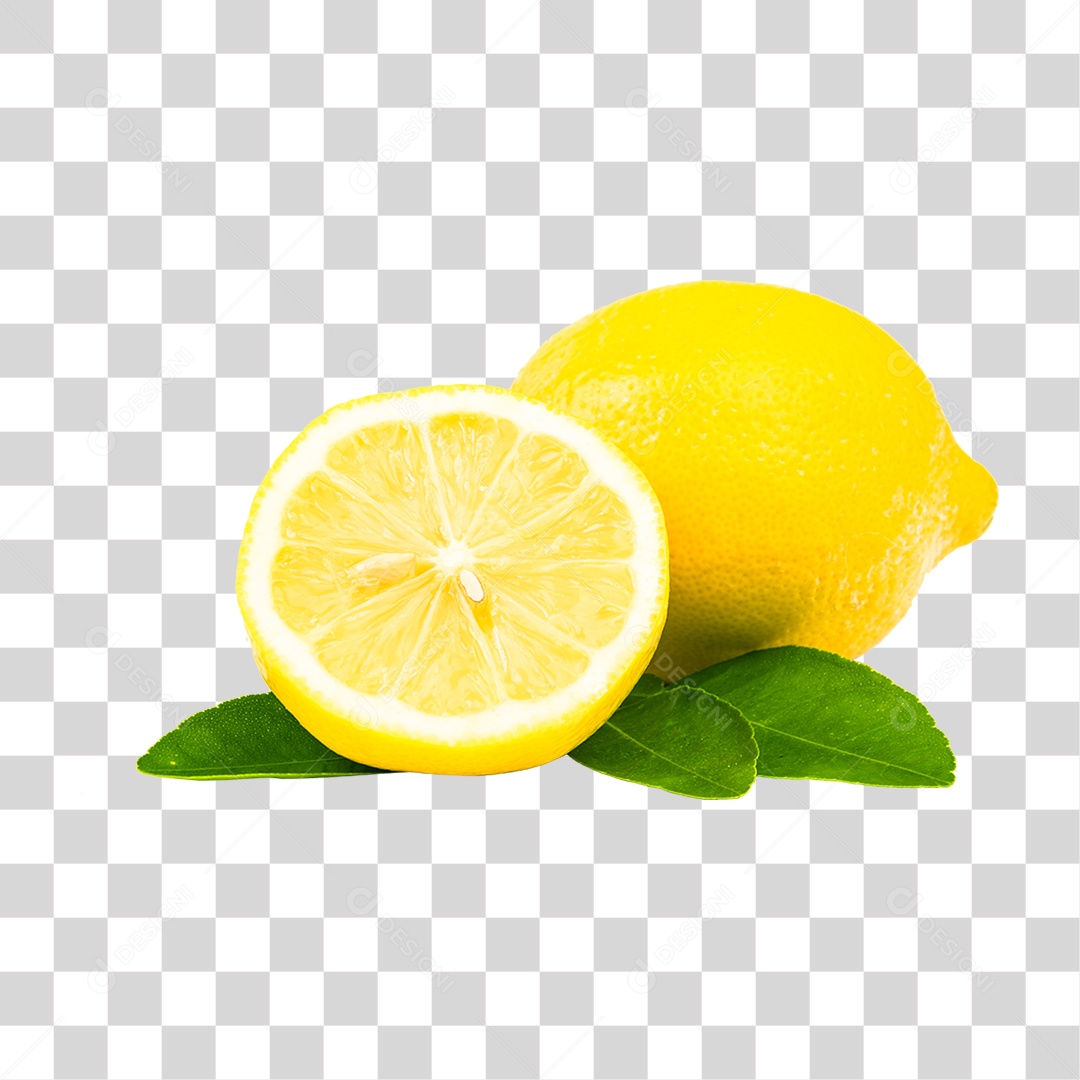 Elemento 3D Limão Para Composição PNG Transparente