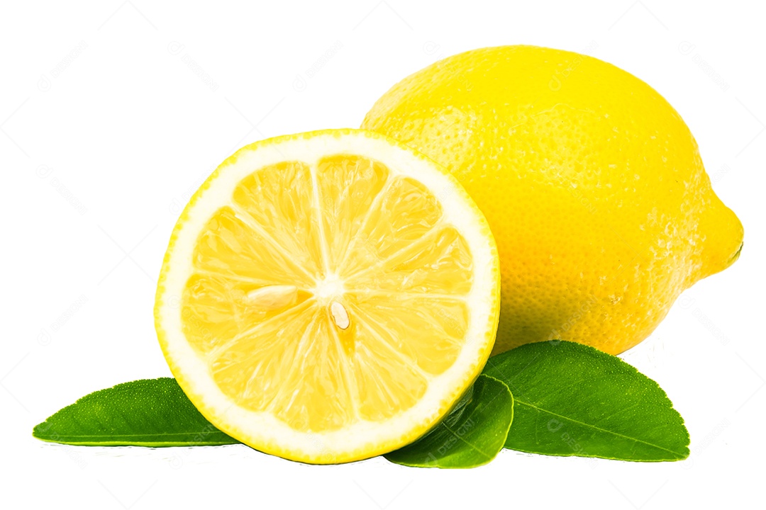 limão em fundo isolado