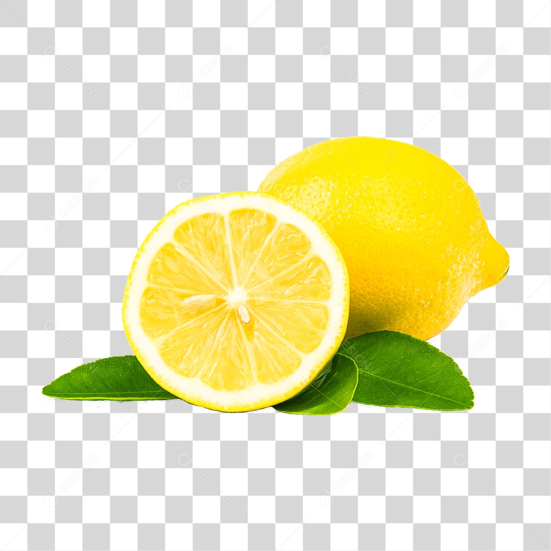 Elemento 3D Limão Para Composição PNG Transparente