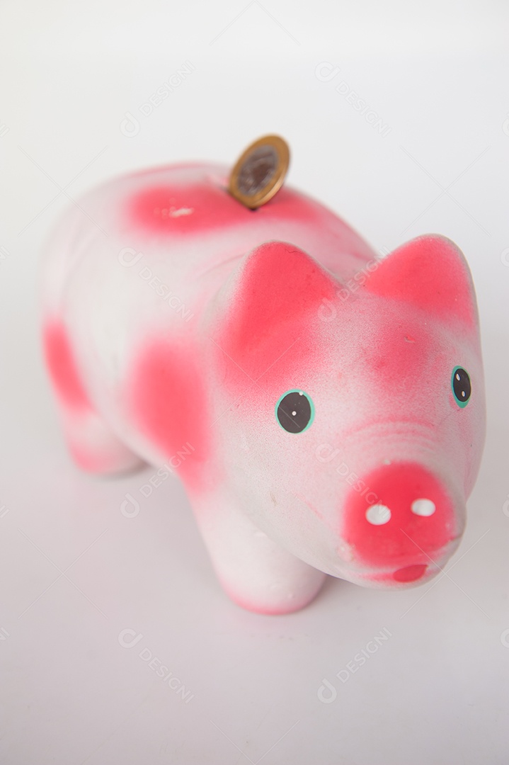 Cofre de porquinho rosa