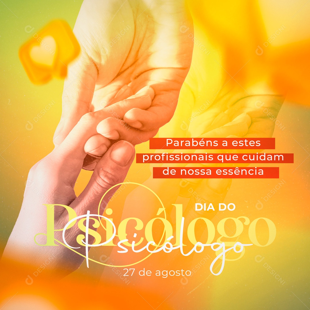Parabéns a Estes Profissionais Dia do Psicólogo 27 de Agosto Social Media PSD Editável