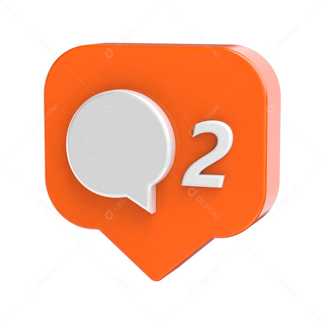 Caixa de Mensagem 3D Elemento Para Composição PSD