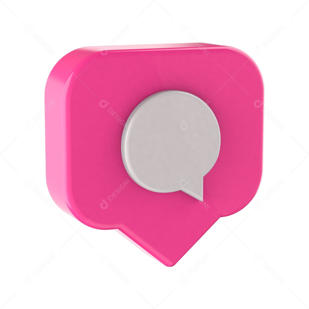 Caixa de Mensagem 3D Elemento Para Composição PSD