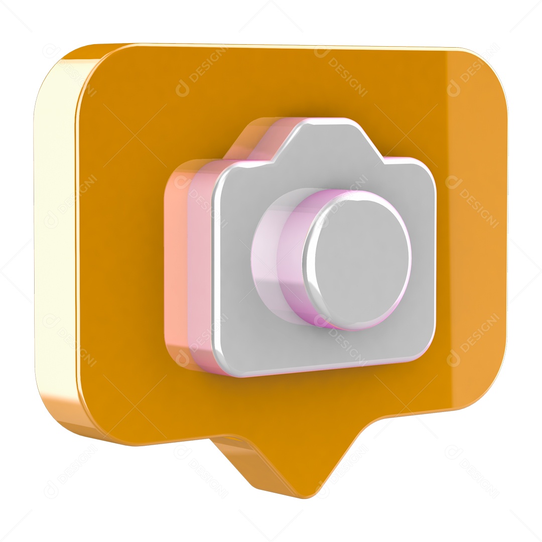 Ícone 3D Câmera Elemento Para Composição PSD