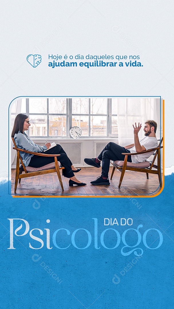 Story Dia do Psicólogo 27 de Agosto Ajudam a Equilibrar a Vida Social Media PSD Editável