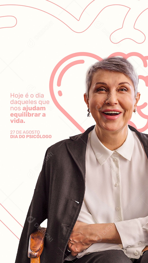 Social Media Story Dia do Psicólogo 27 de Agosto PSD Editável