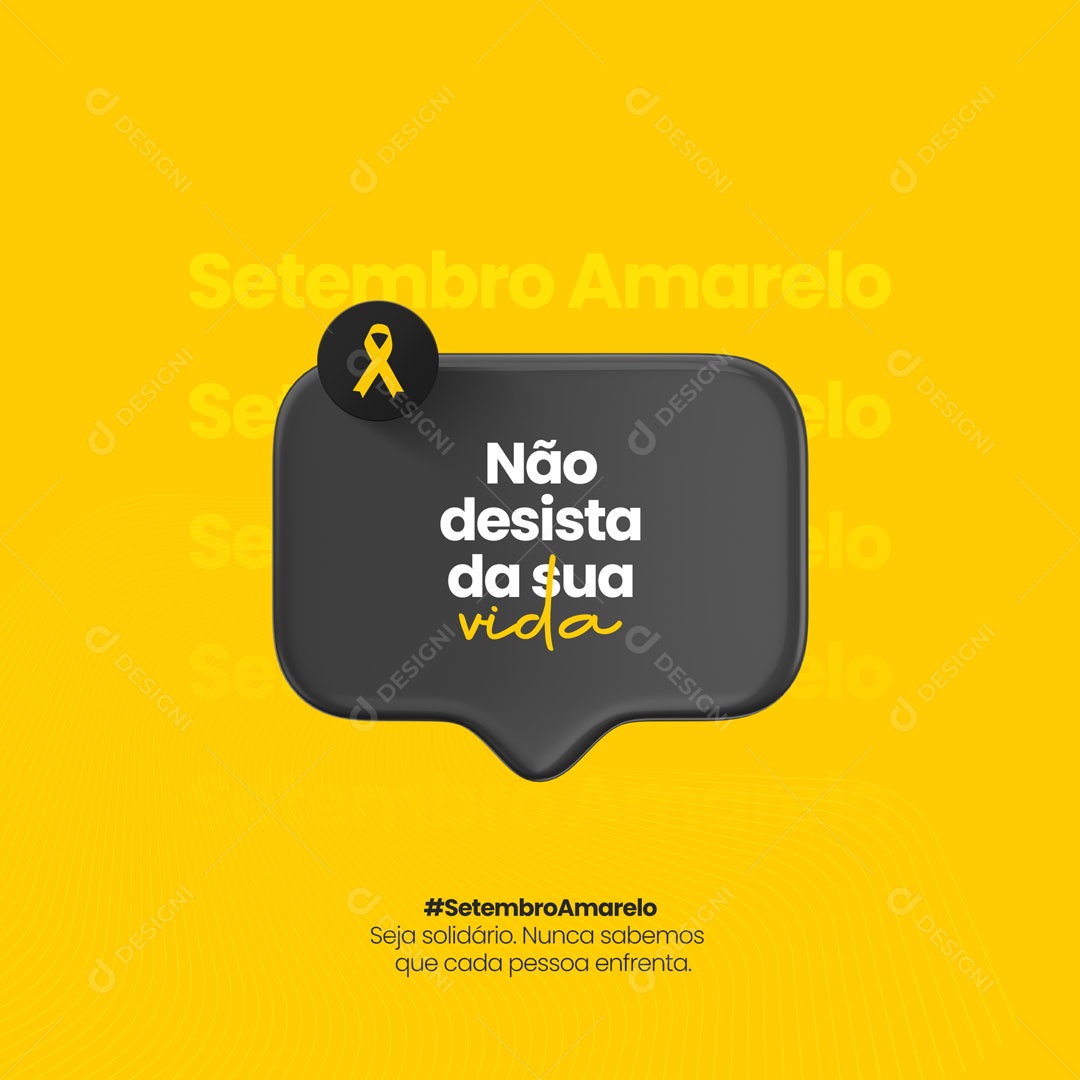 Setembro Amarelo Mês De Prevenção Ao Suicídio Social Media PSD Editável