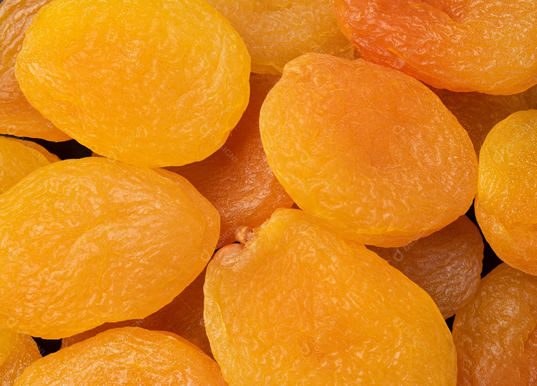 Damascos mortos. Cenário de comida.