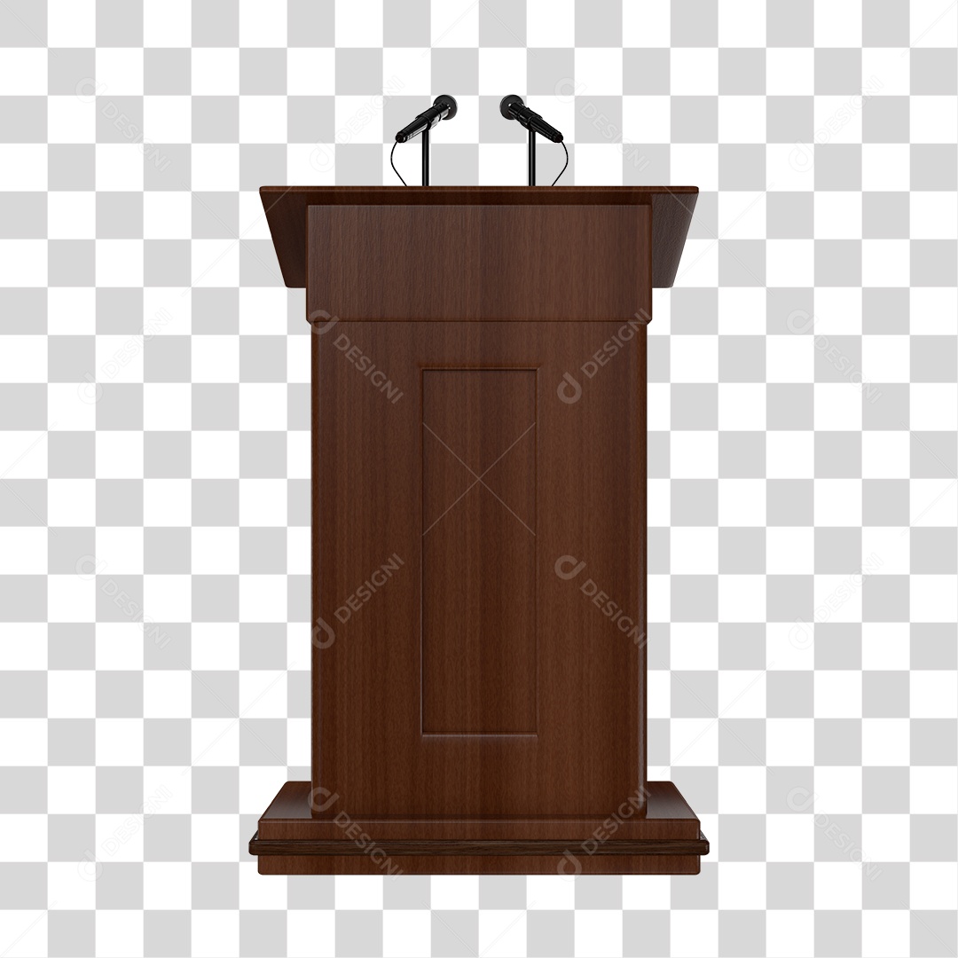 Palanque de Madeira Elemento 3D PNG Transparente