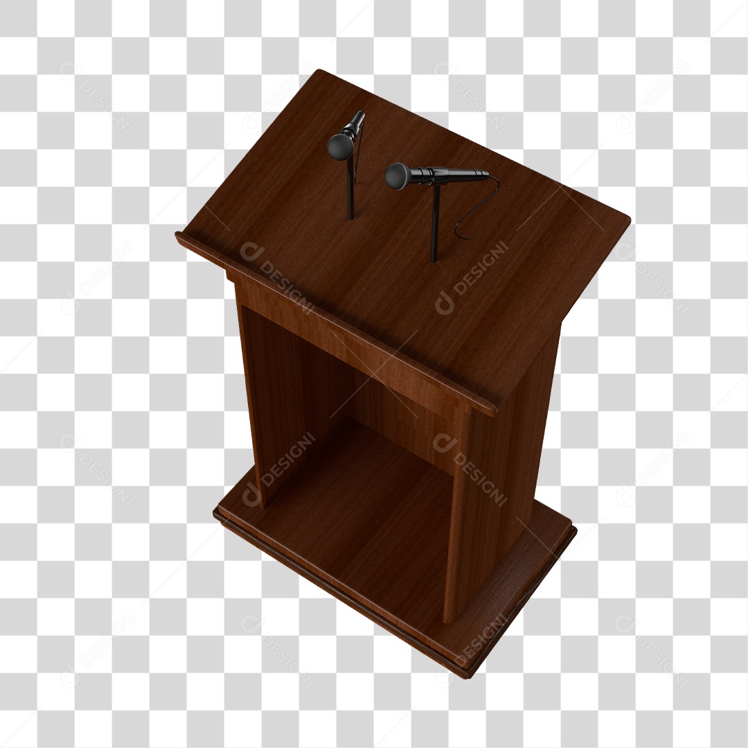 Palanque de Madeira Elemento 3D PNG Transparente