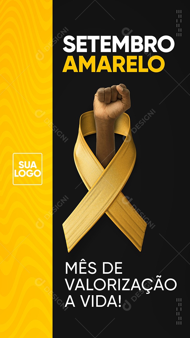 Social Media Story Mês de Valorização da Vida Setembro Amarelo PSD Editável