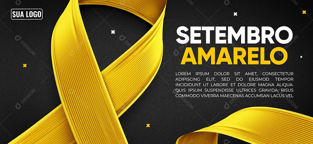 Social Media Banner Para a Campanha do Setembro Amarelo PSD Editável