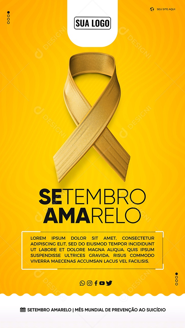 Social Media Story Setembro Amarelo PSD Editável