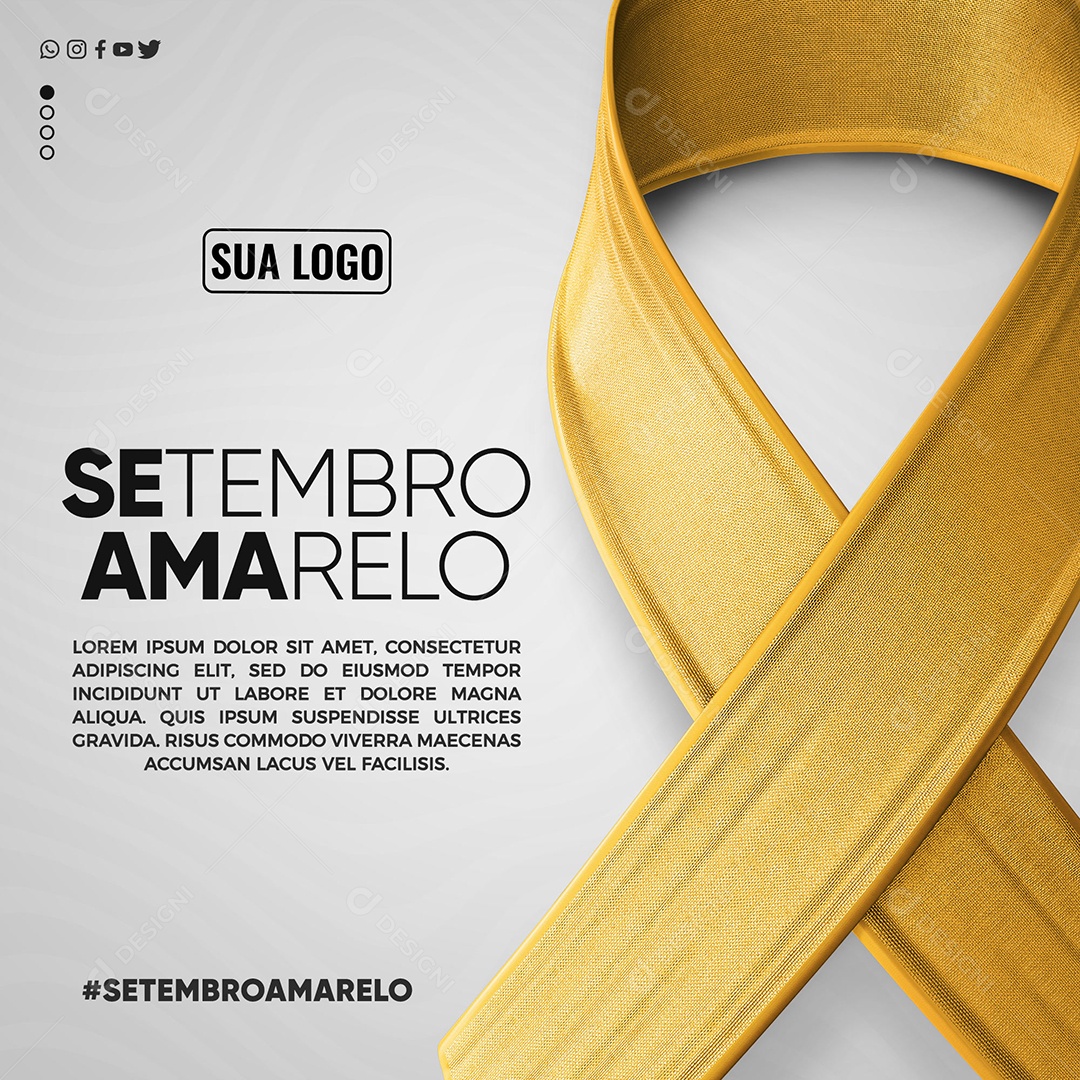 Social Media Feed Setembro Amarelo PSD Editável
