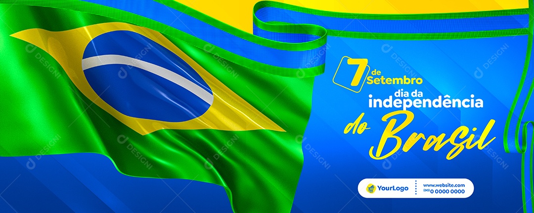 Dia 7 De Setembro Independência Do Brasil Social Media PSD Editável