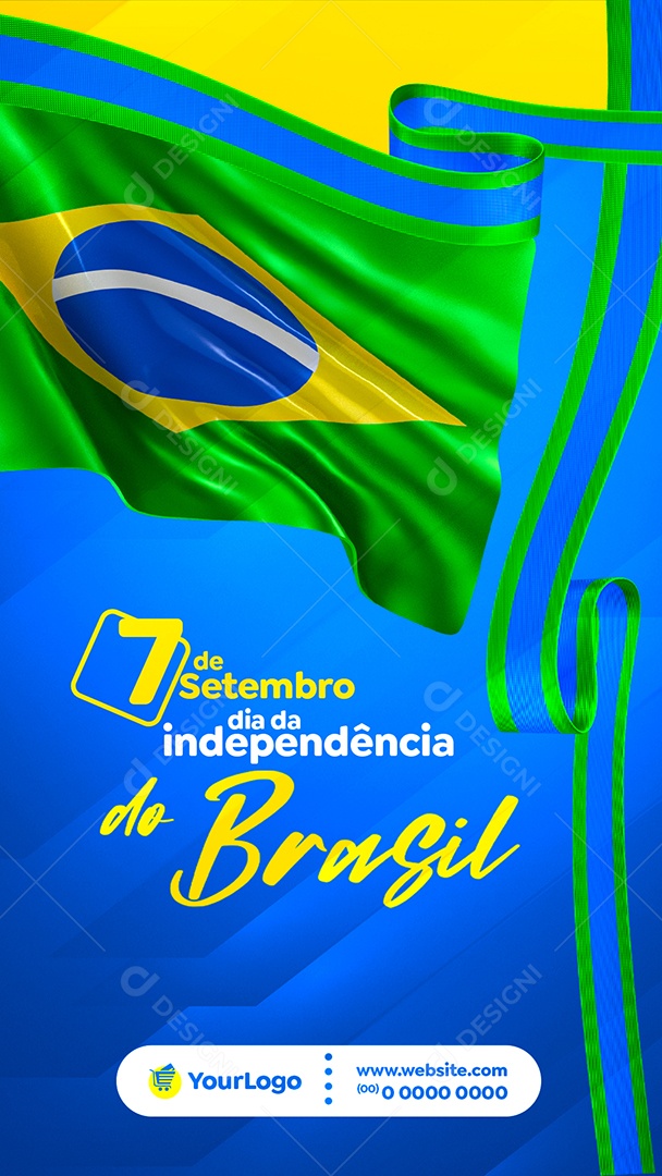 Independência Do Brasil Dia 7 De Setembro Social Media PSD Editável