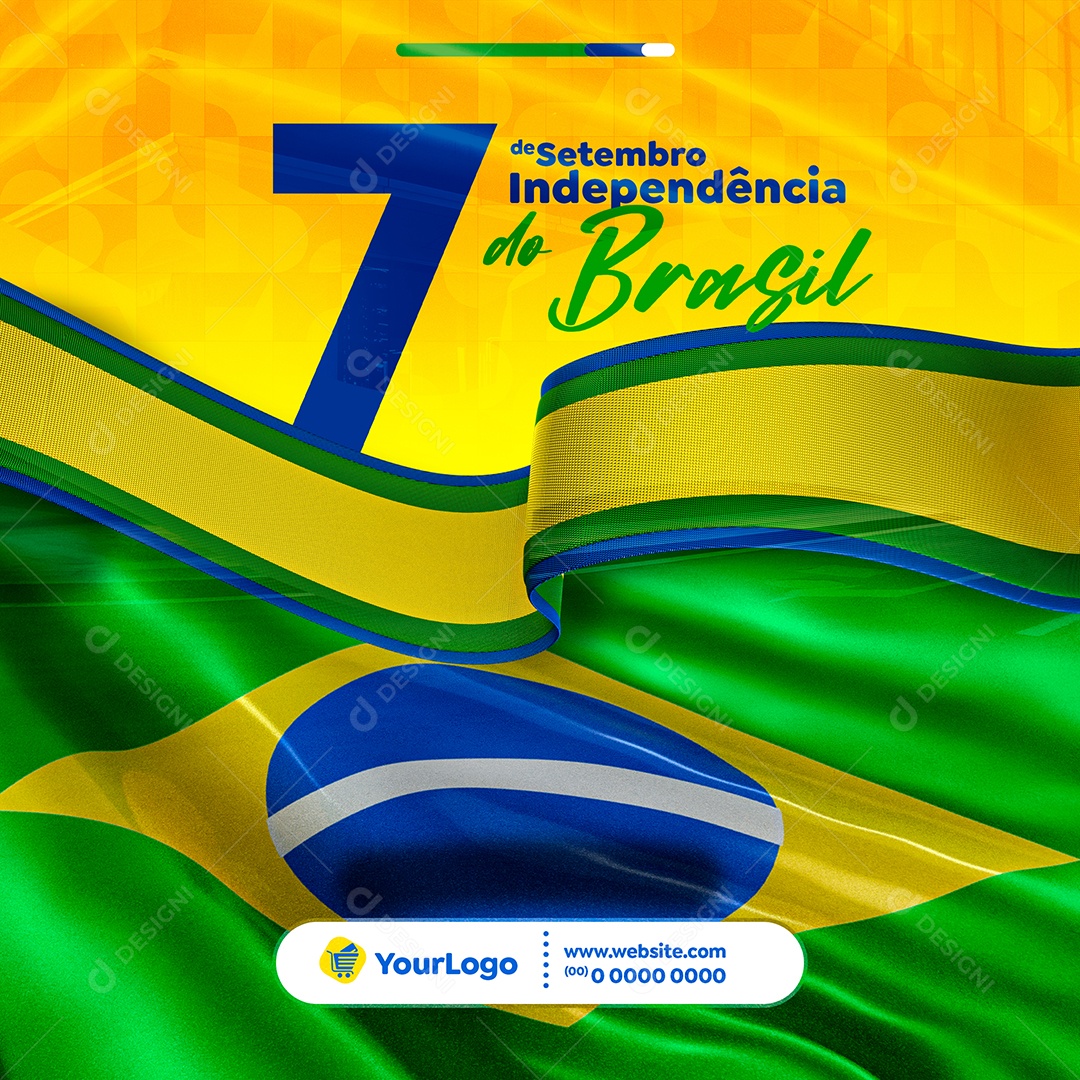 Independência Do Brasil Dia 7 De Setembro Social Media PSD Editável