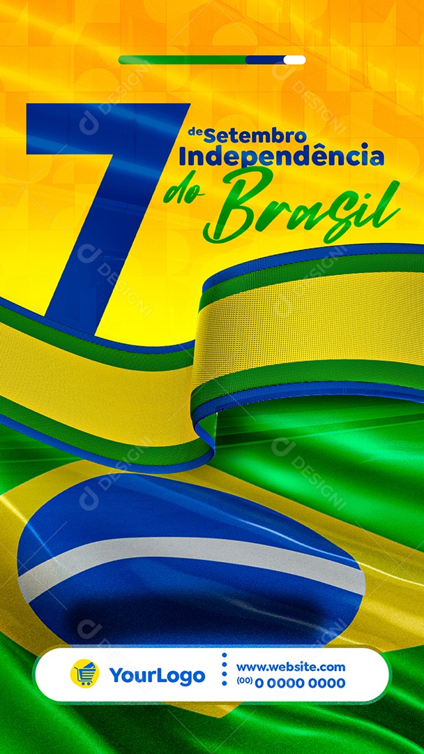 Dia 7 De Setembro Independência Do Brasil Social Media PSD Editável