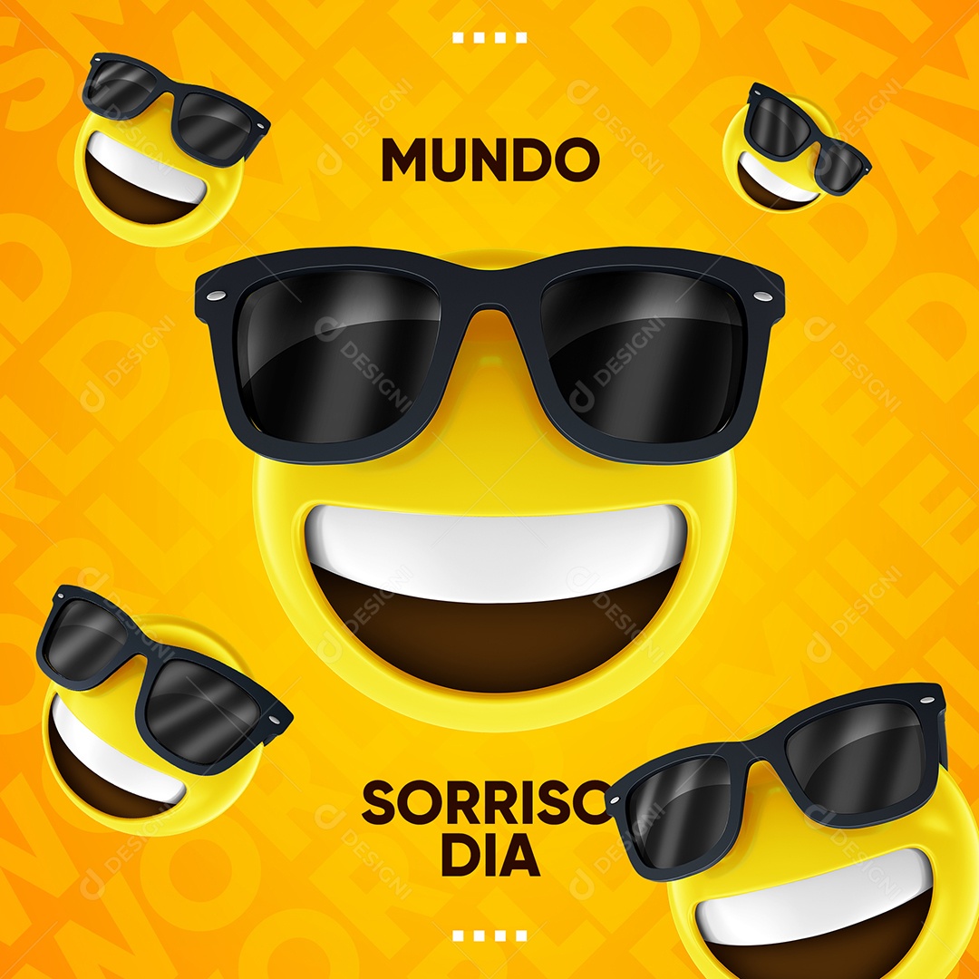 Feed Dia Mundial do Sorriso Social Media PSD Editável