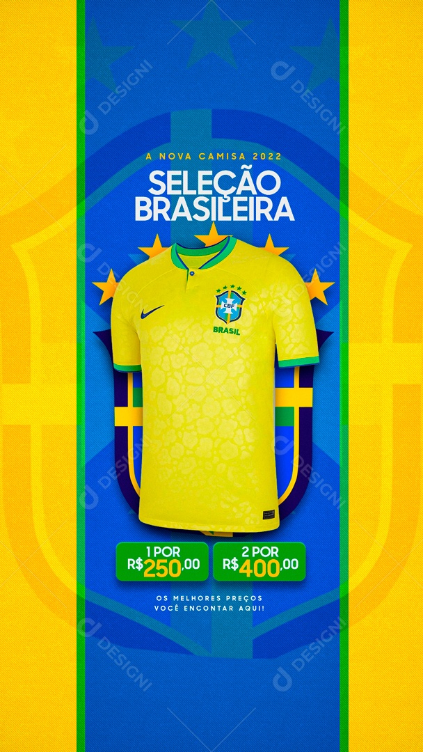Nova Camisa Seleção Brasileira Venha Conferir Social Media PSD Editável
