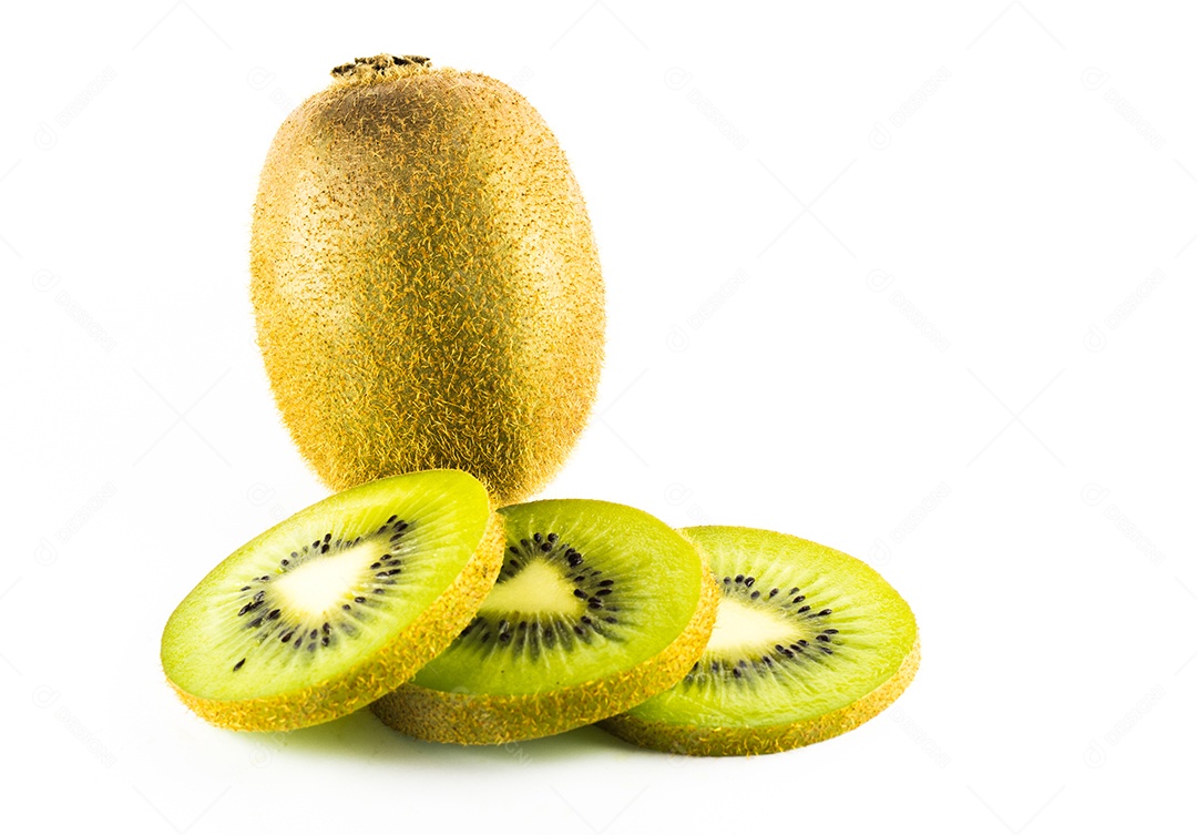 kiwi em fundo branco