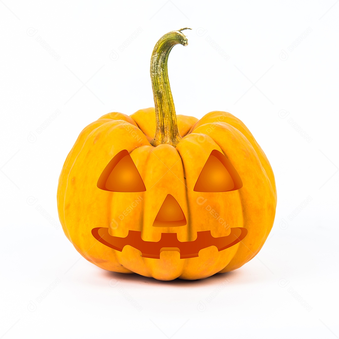 Abóboras de Halloween em fundo branco