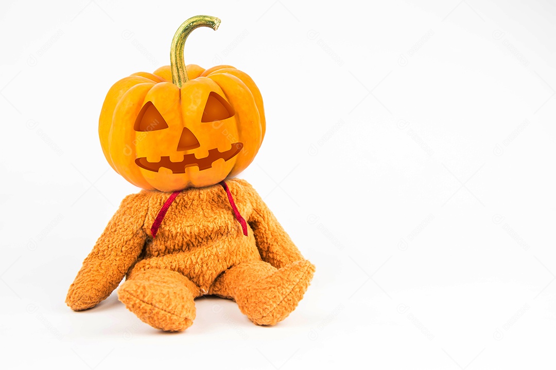 Abóboras de Halloween em fundo branco