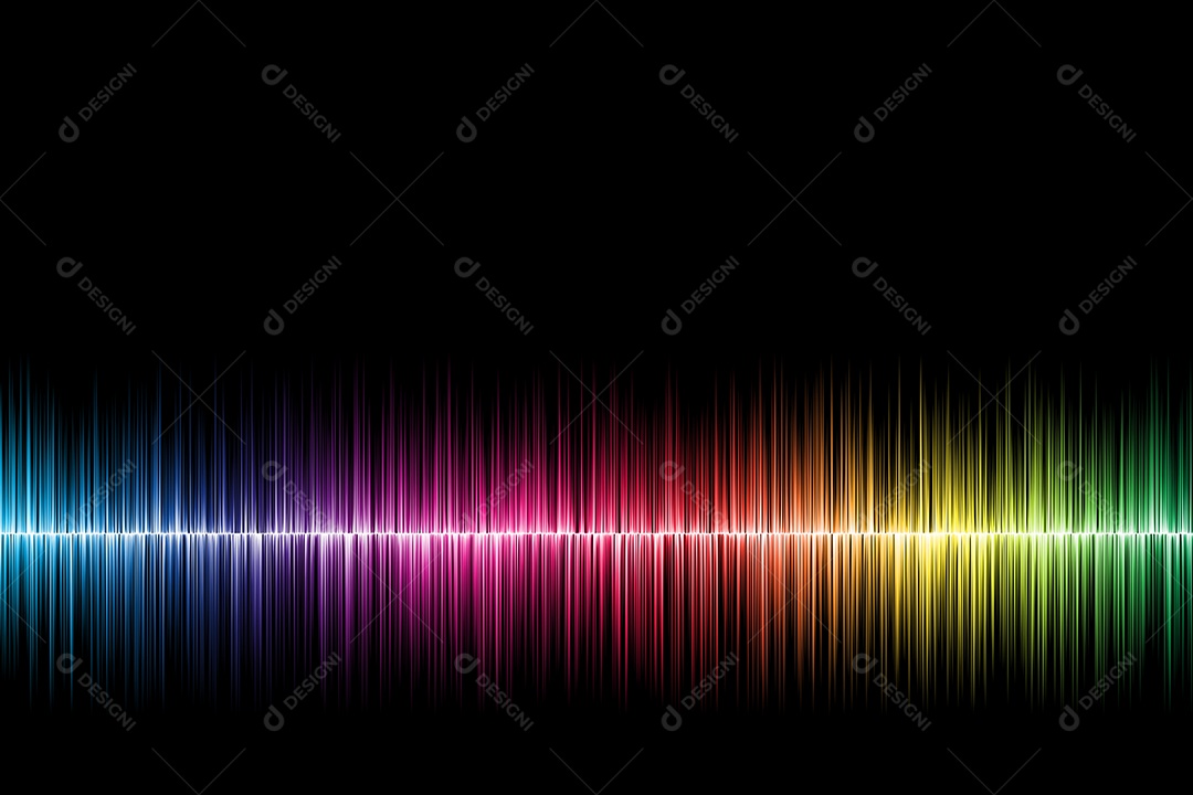 Fundo de onda abstrata de espectro colorido fundo de linhas verticais paralelas