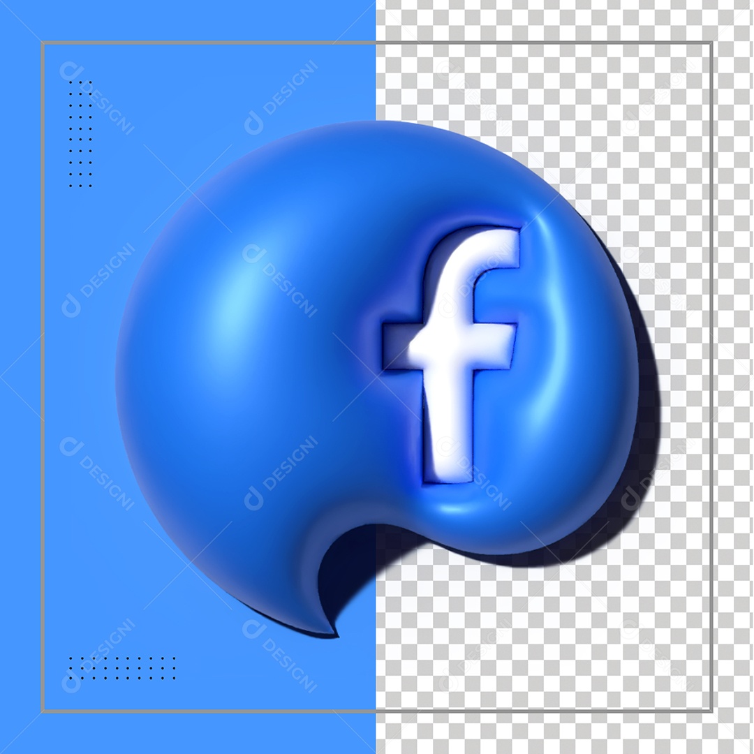 Facebook Elemento 3D Para Composição PSD