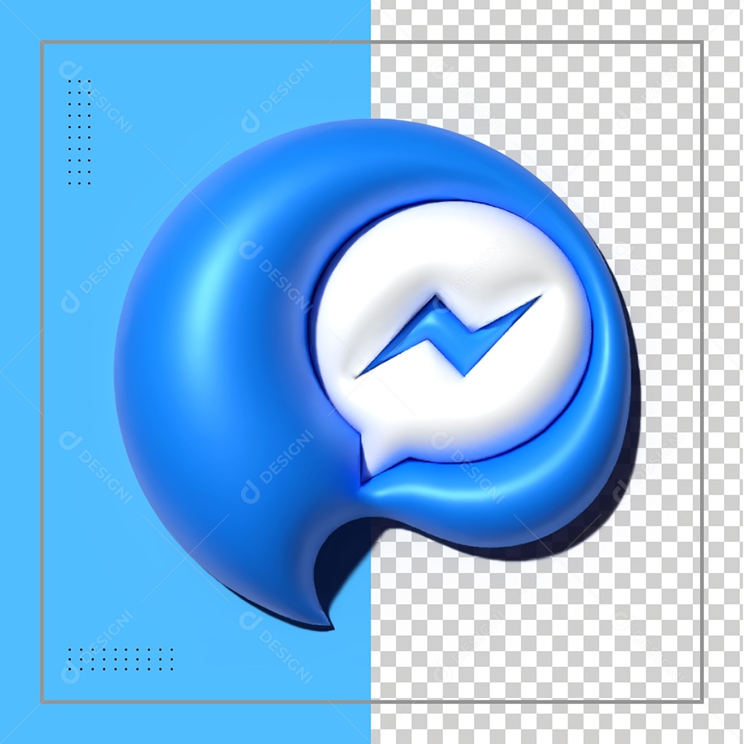 Messenger Elemento 3D Para Composição PSD