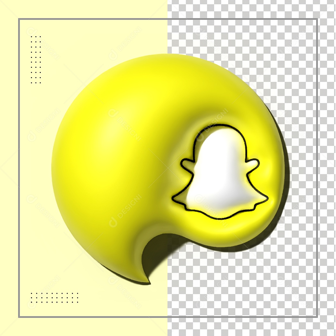 Snapchat Elemento 3D Para Composição PSD
