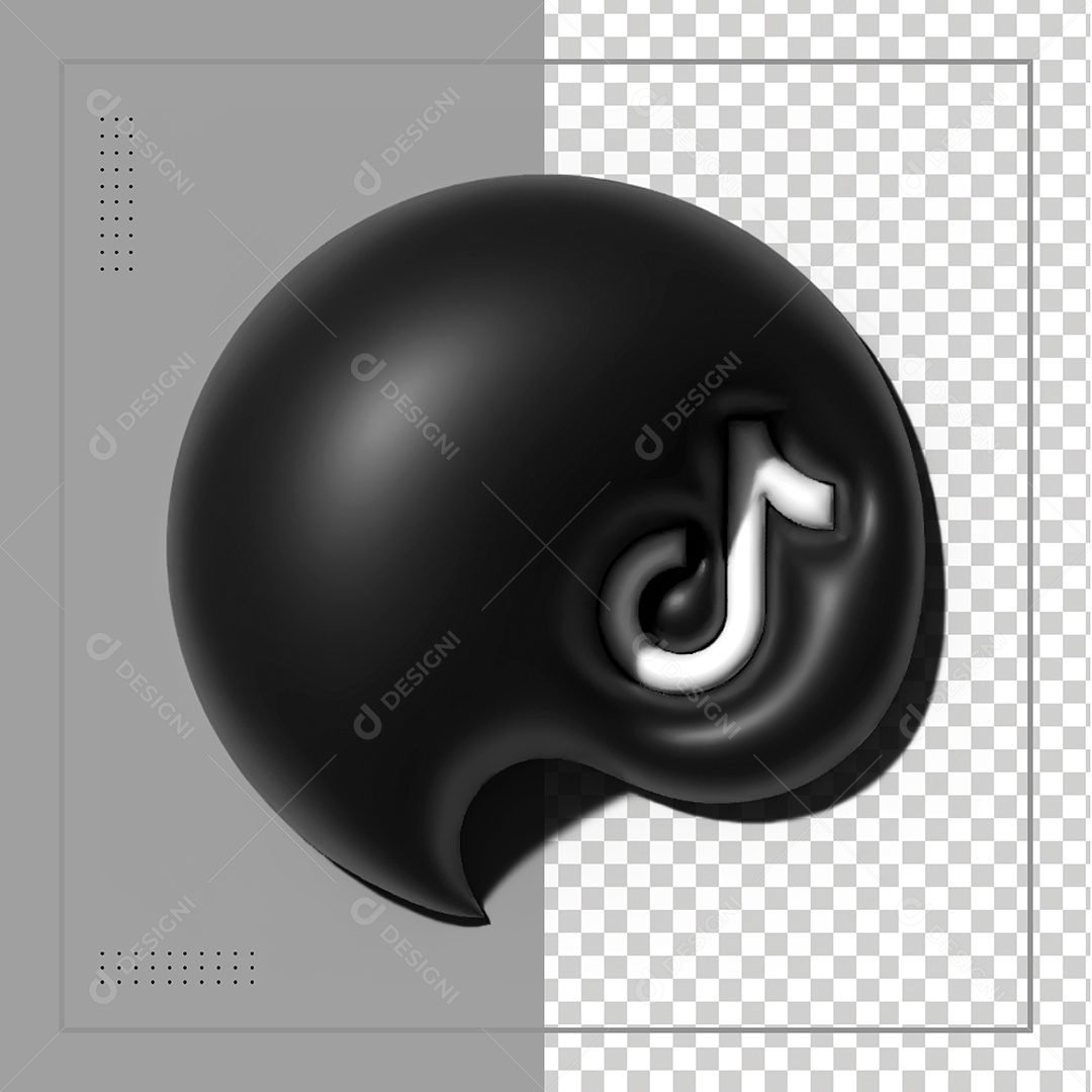Tiktok Elemento 3D Para Composição PSD