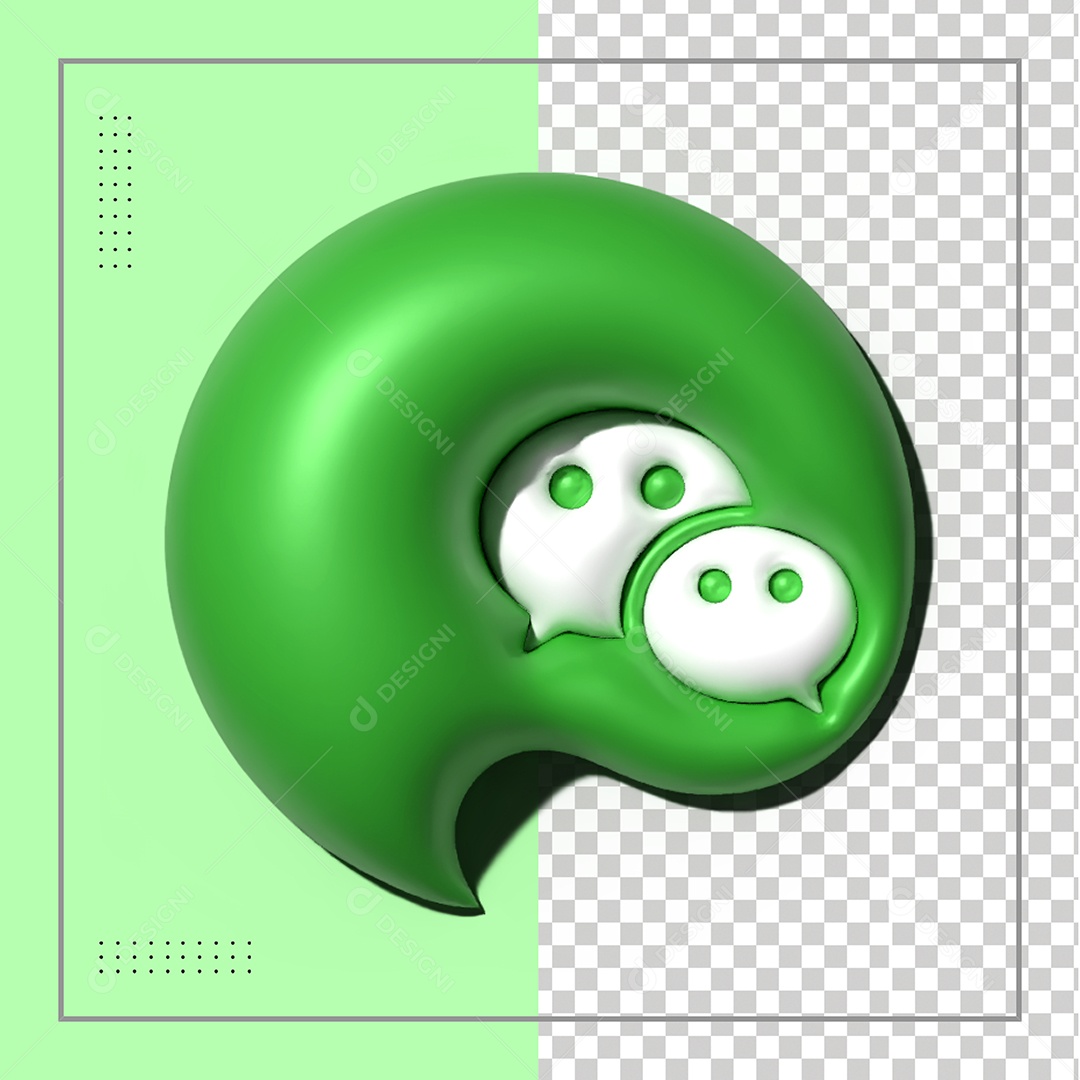 Line Verde Elemento 3D Para Composição PSD