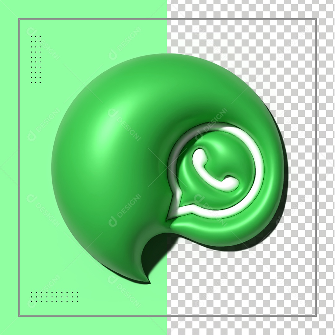 Whatsapp Elemento 3D Para Composição PSD